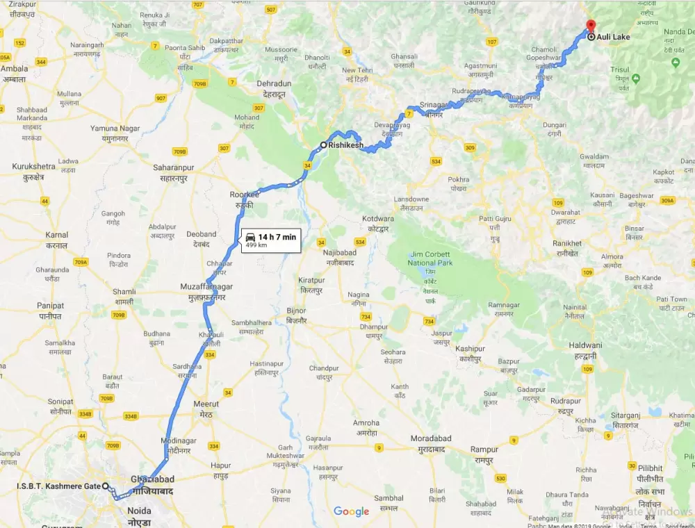 How To Reach Auli From Delhi?