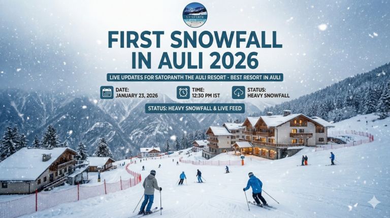 First Snowfall in Auli 2026