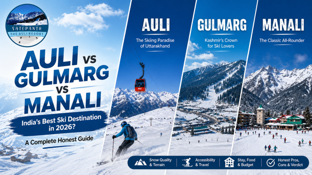 Auli vs Gulmarg vs Manali