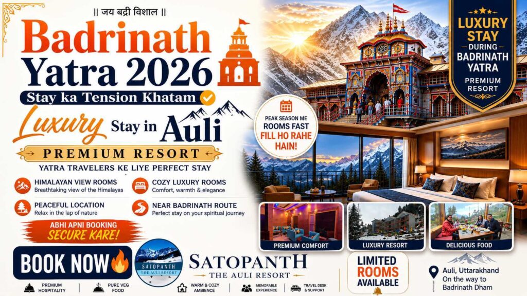 Badrinath Yatra 2026: Best Luxury Stay in Auli Near Badrinath Route