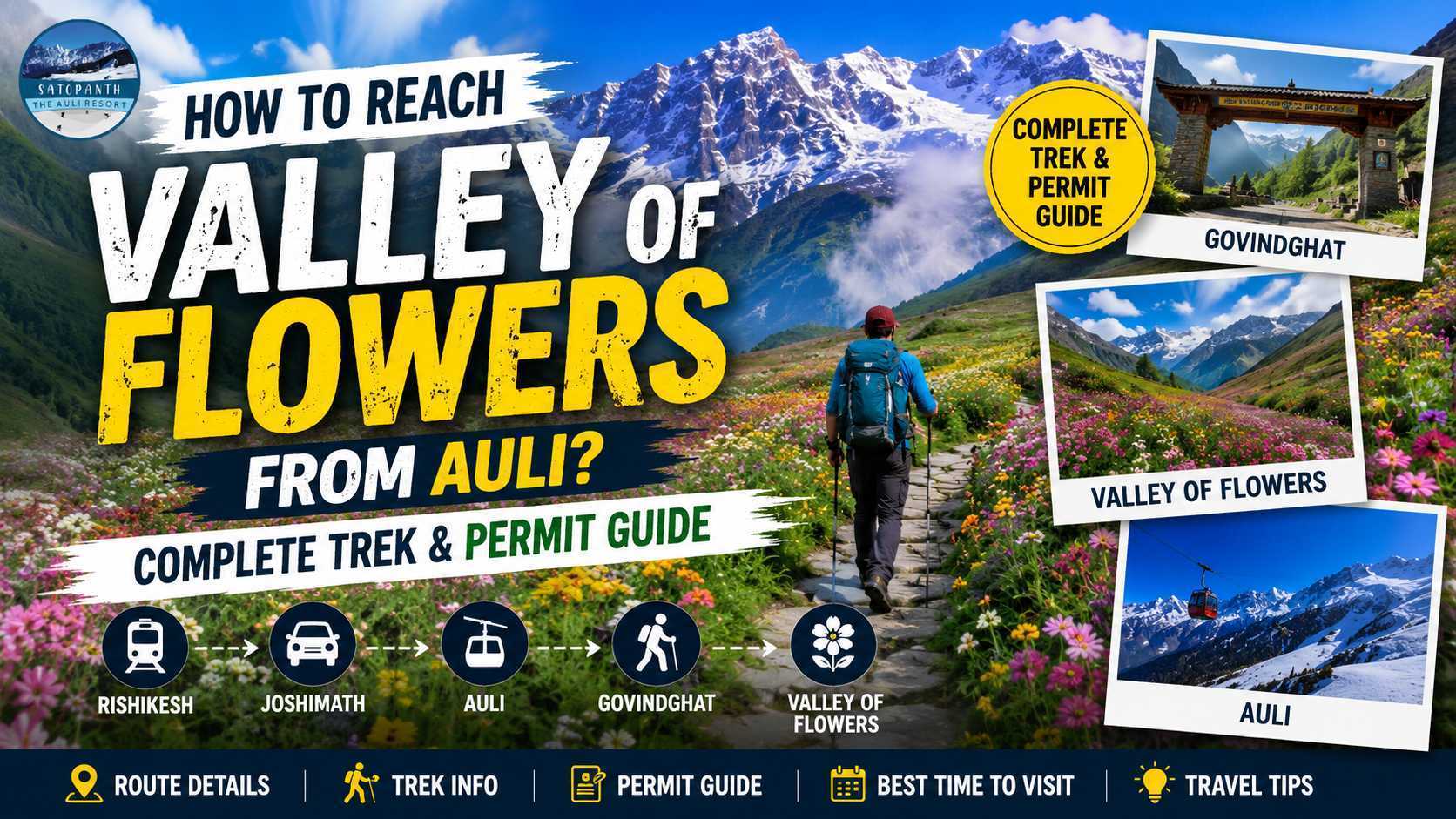 Valley Of Flowers From Auli