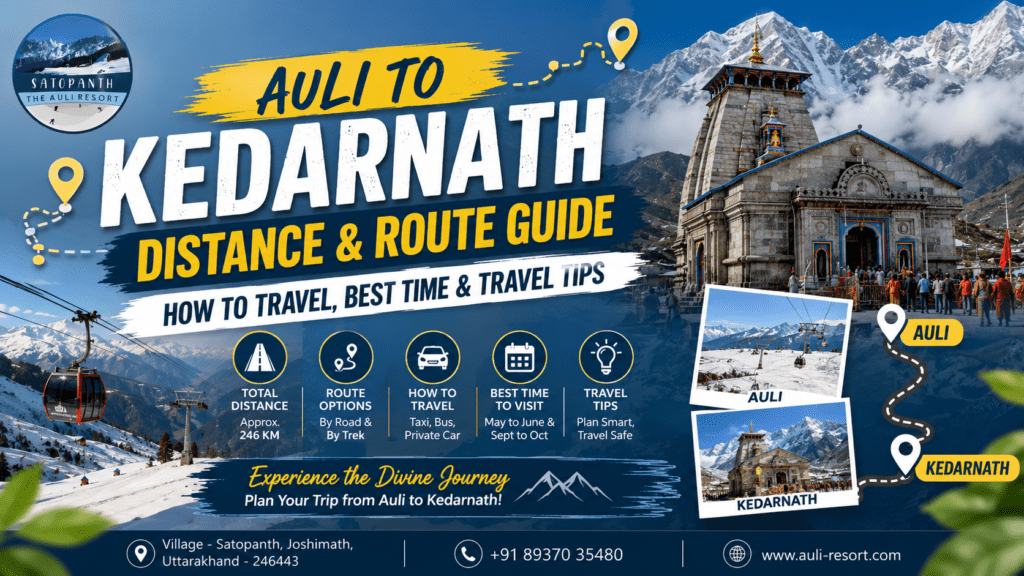 Auli to Kedarnath Distance