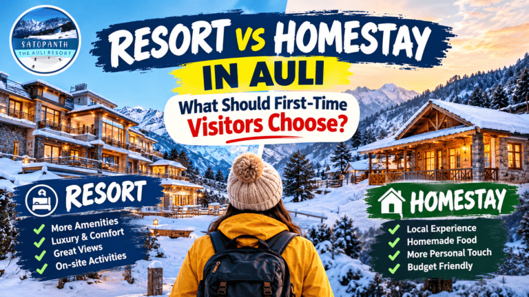 Resort vs Homestay in Auli: What Should First-Time Visitors Choose?